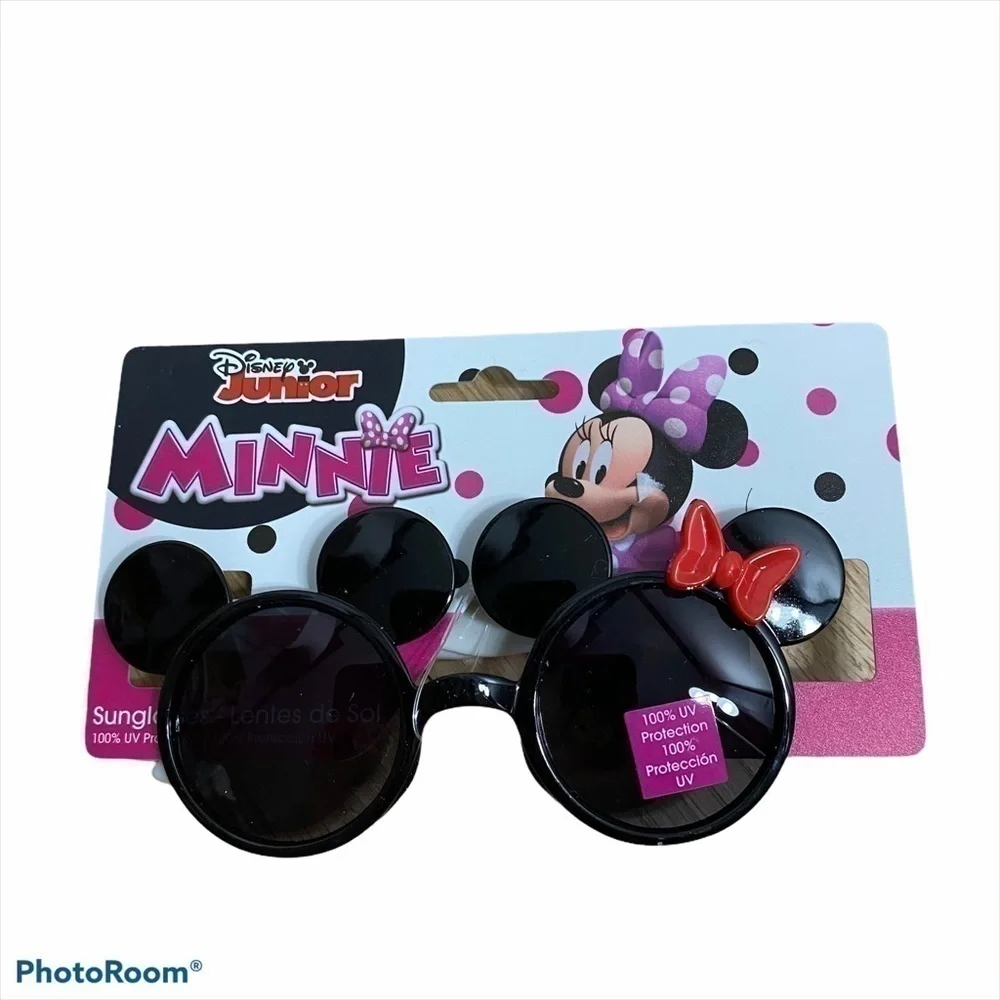 Minnie Mouse Ears Sunglasses NWT Black Red Bow
